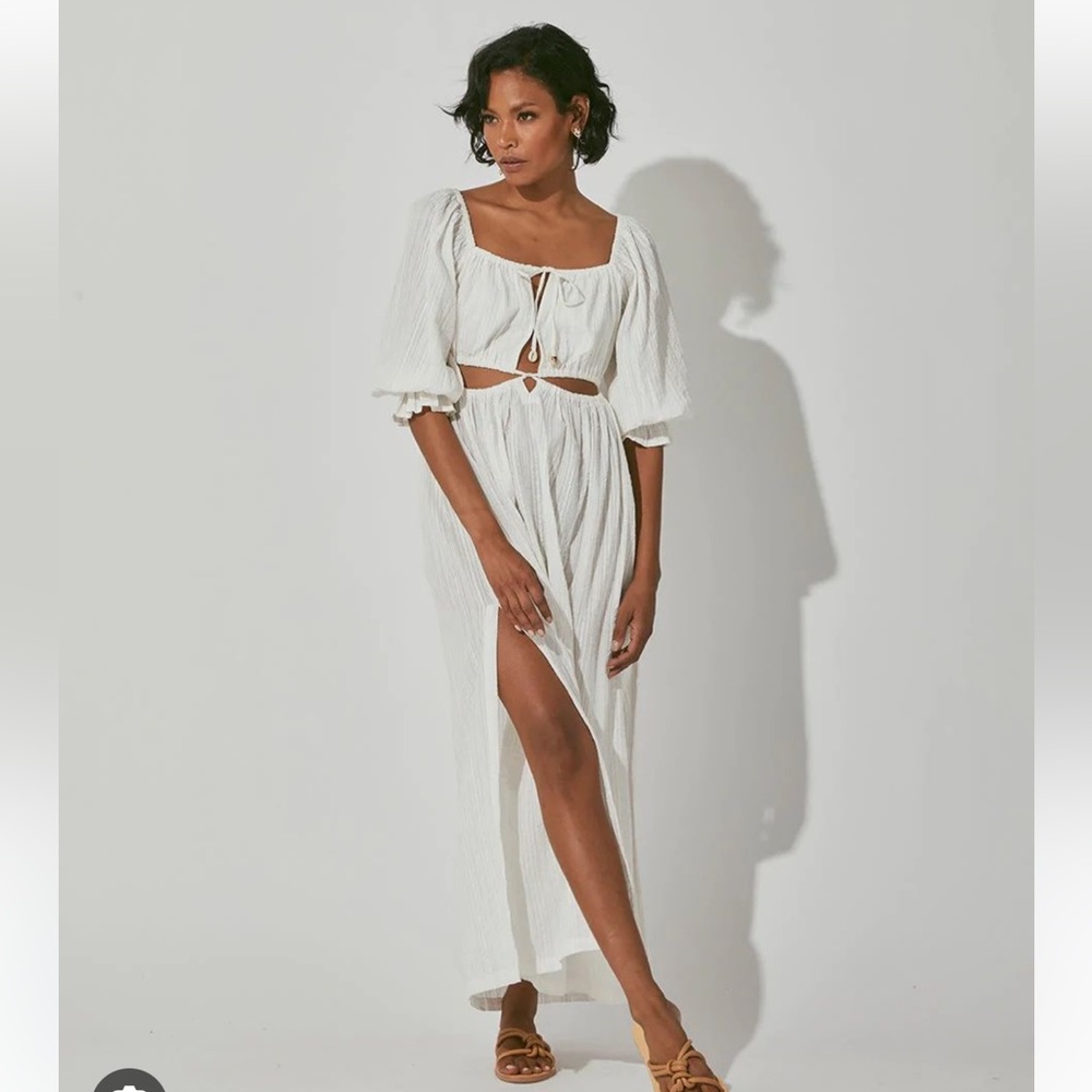 NWT cleobella Sutton midi dress in white